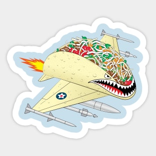 Taco Fighter Jet Sticker